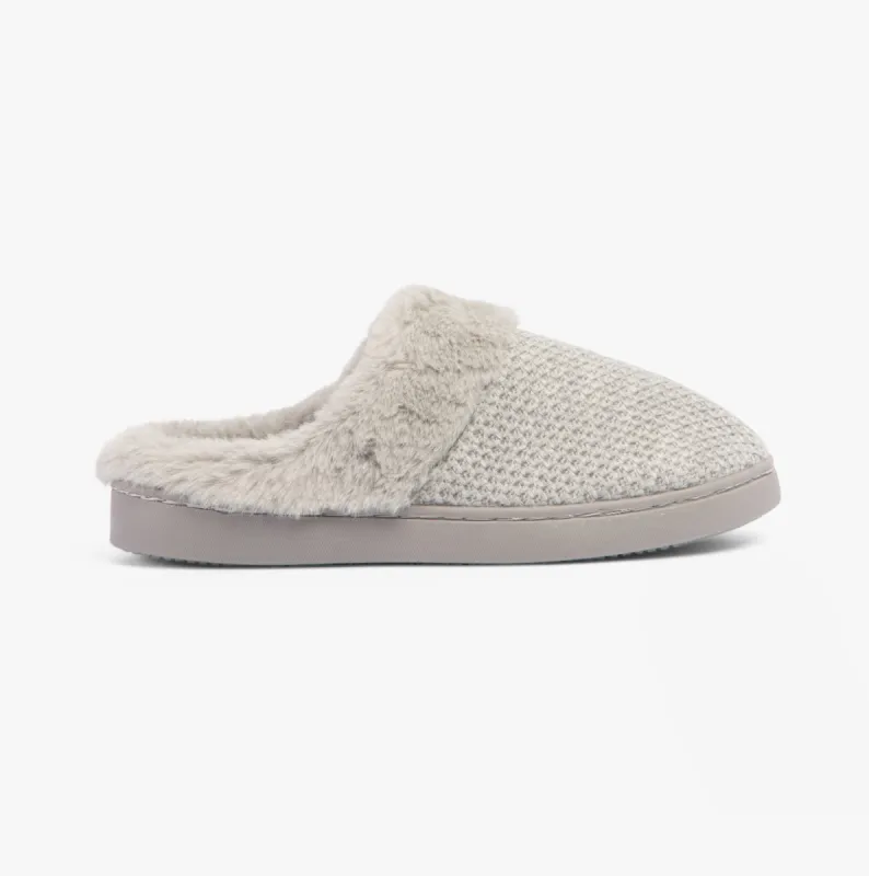 Jo & Joe CRESSIDA Womens Slippers Grey sold by House of Slippers