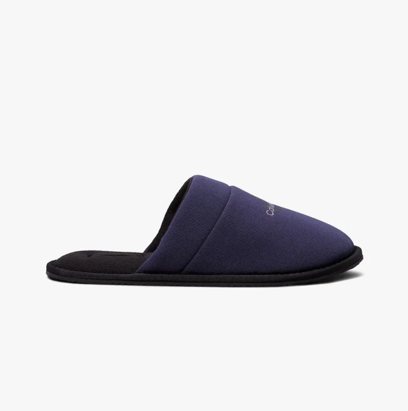 WARM HOTEL Mens Slippers Calvin Navy/Black sold by House of Slippers