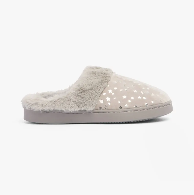 Jo & Joe GALAXY Womens Slippers Grey sold by House of Slippers