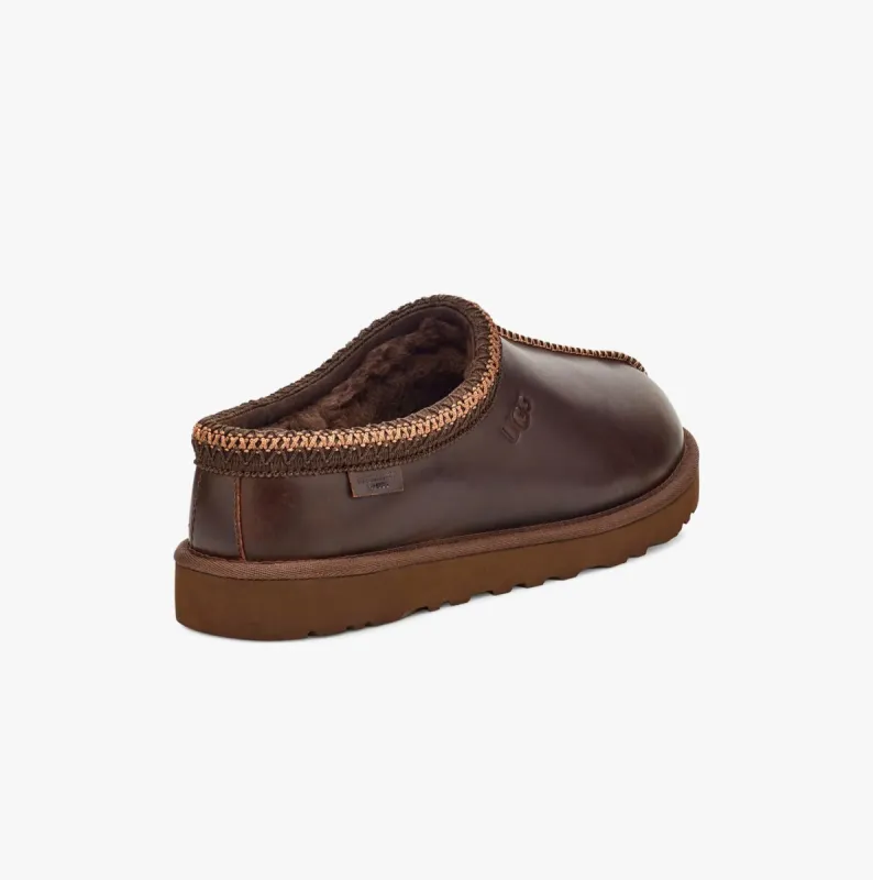 UGG TASMAN LEATHER REGEN Mens Full Slippers Ironwood sold by House of Slippers