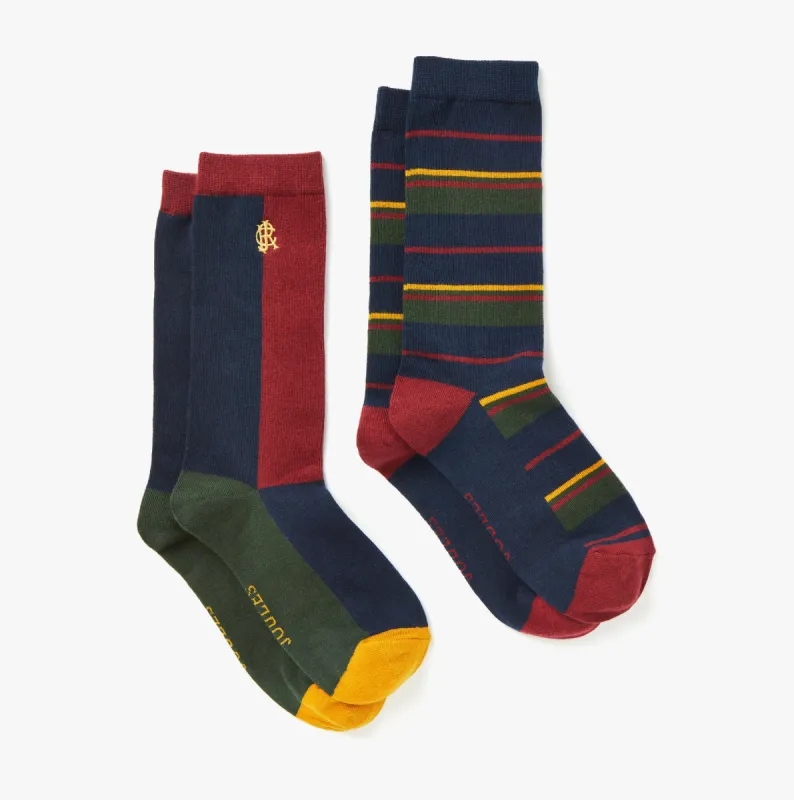 KINGSBURY 2-Pack Mens Socks Harlequinn sold by House of Slippers