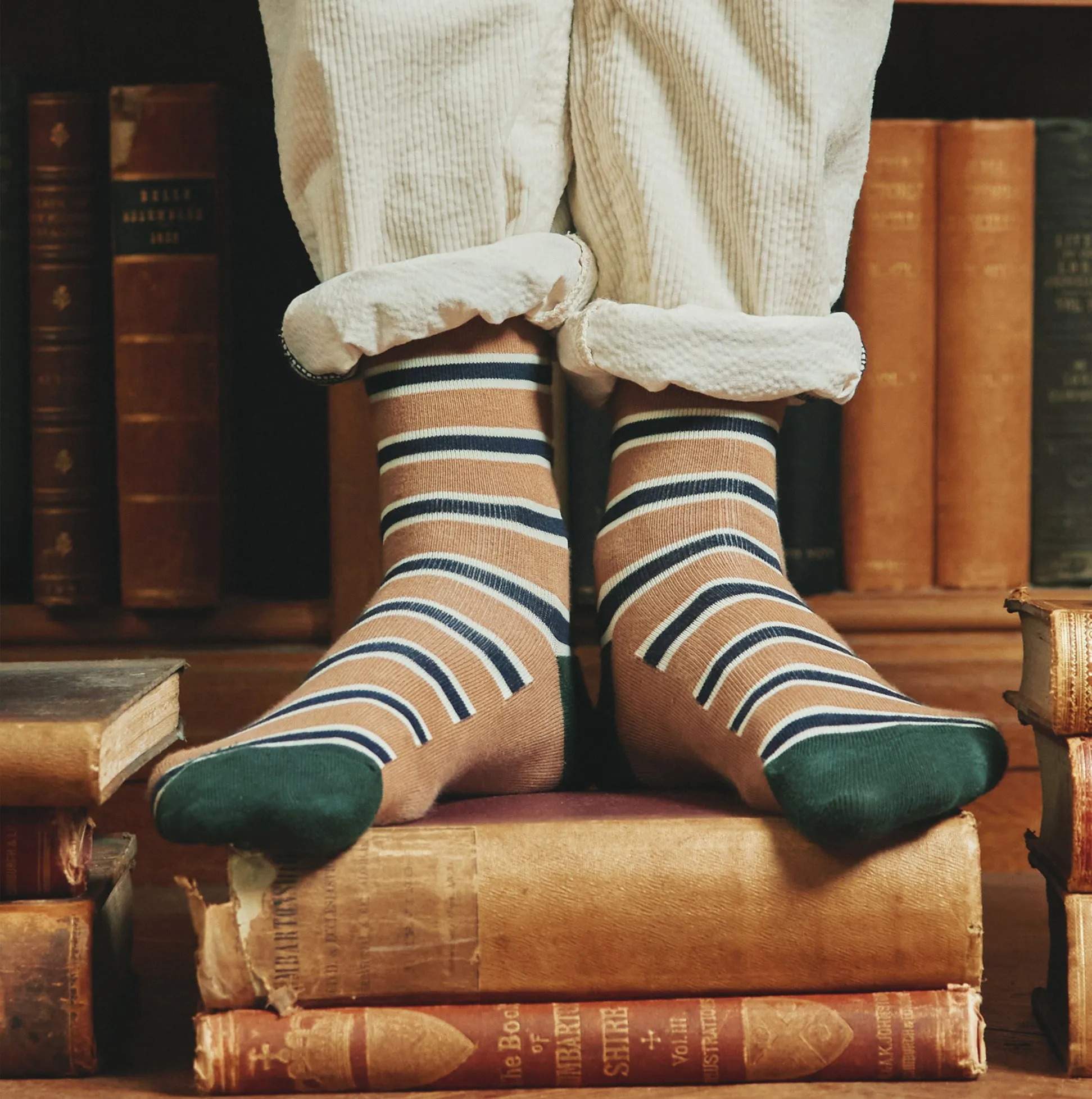 Joules KINGSBURY 2-Pack Mens Socks Navy Camel sold by House of Slippers product image thumbnail 2