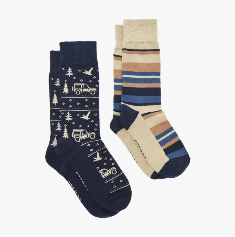 Joules KINGSBURY 2-Pack Mens Socks Navy Car sold by House of Slippers