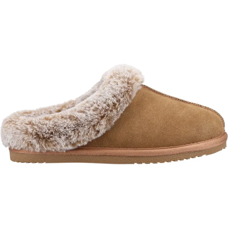Hush Puppies AMARA Womens Slippers Tan made by House of Slippers