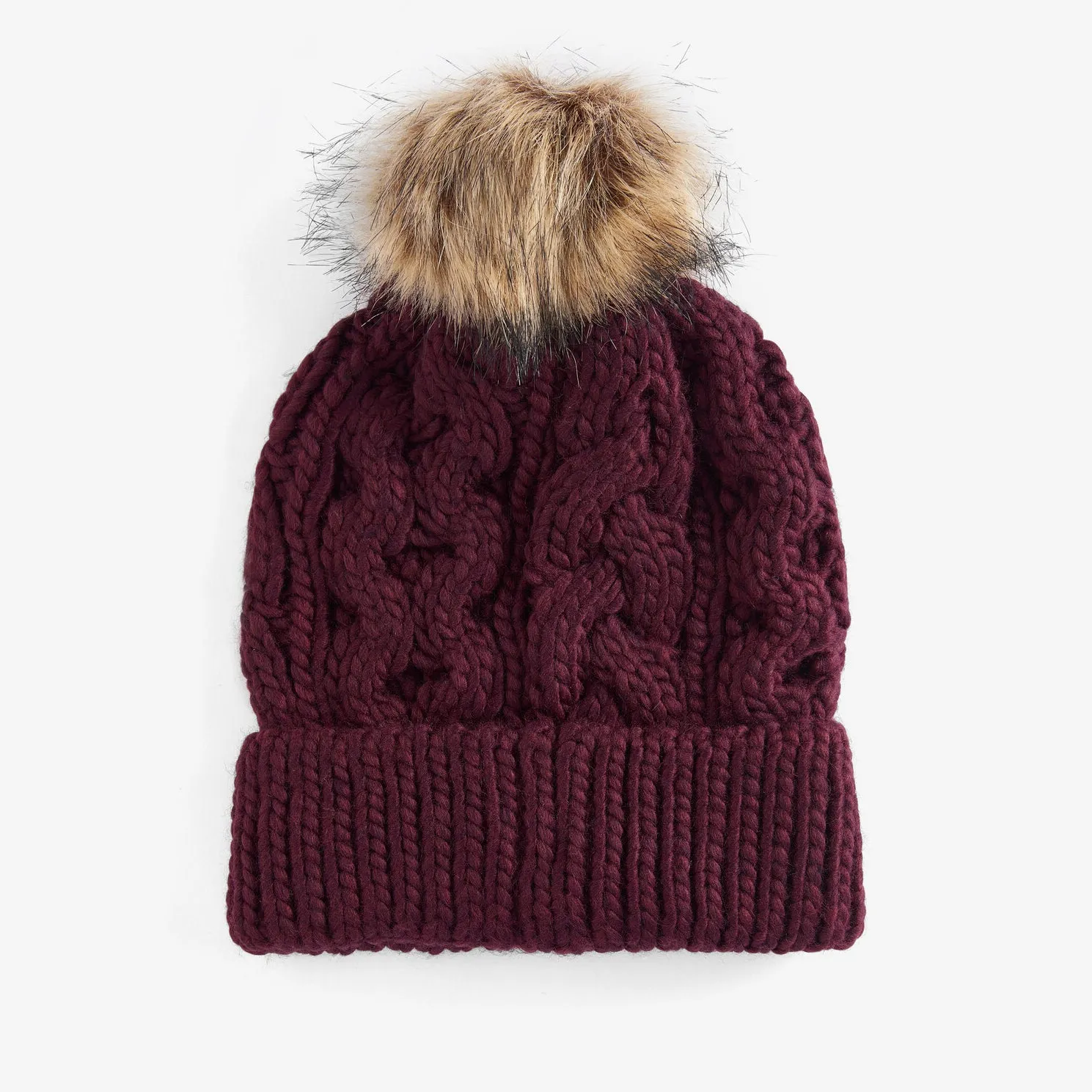 Barbour PENSHAW Womens Pom-Pom Beanie Bordeaux sold by House of Slippers product image thumbnail 2