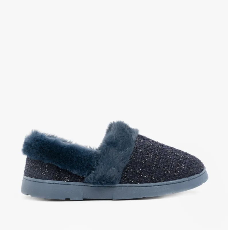 Dr Keller AVON Womens Full Slippers Navy sold by House of Slippers
