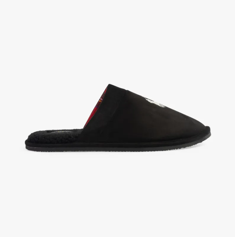 Polo Ralph Lauren KLARENCE Mens Mule Slippers Black Micro sold by House of Slippers