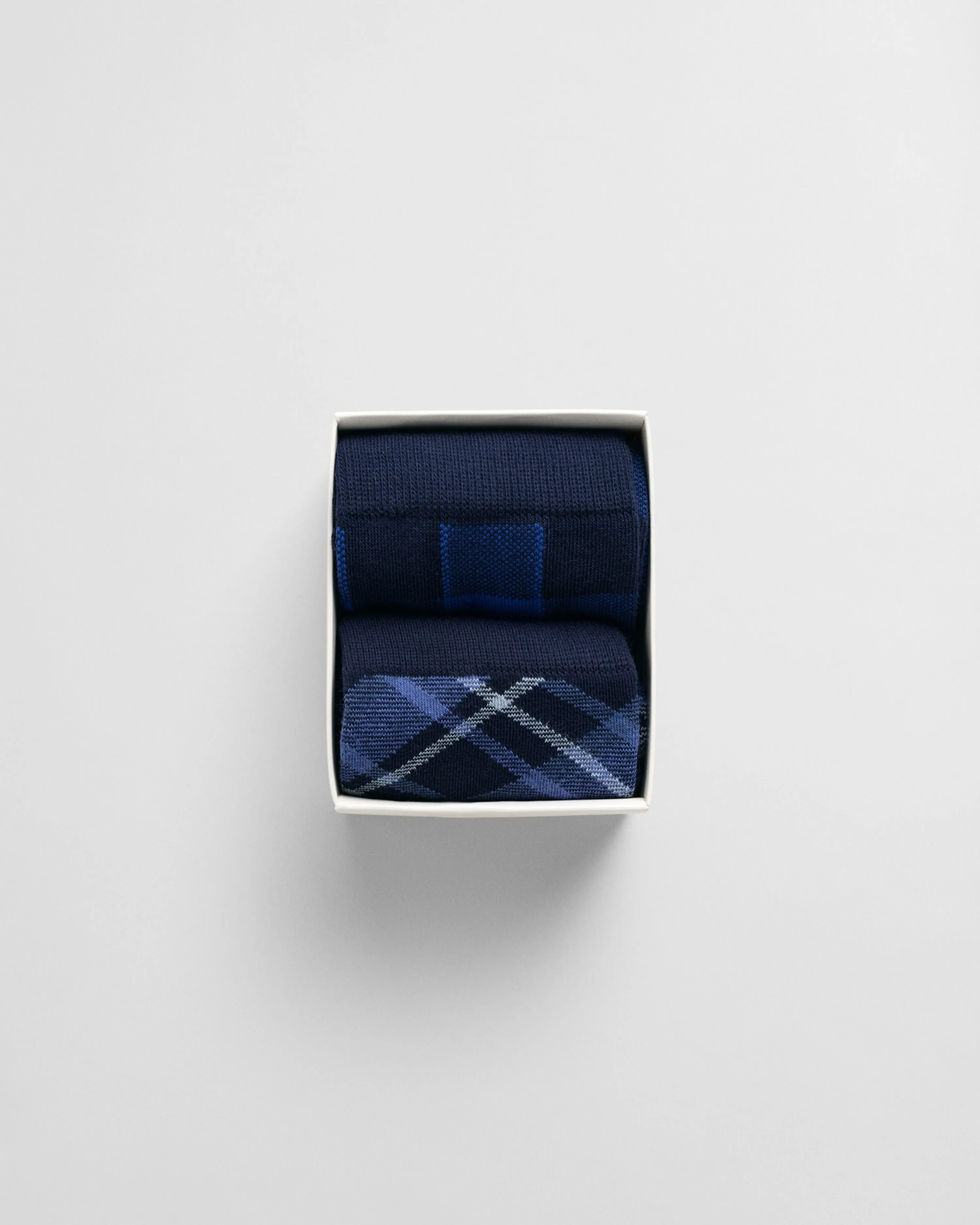 GANT CHECK SOCKS 2-Pack GIFT BOX Mens Evening Blue sold by House of Slippers product image thumbnail 2