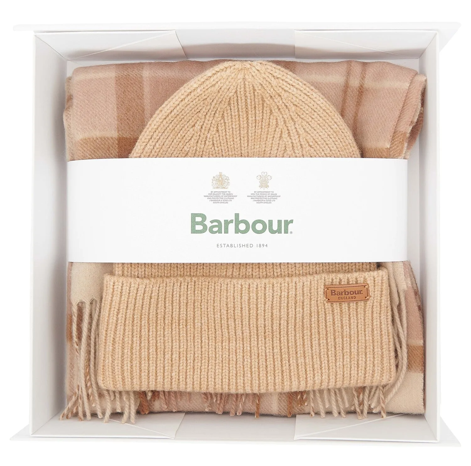 AUBREY BEANIE & SCARF Gift Set Womens Camel sold by House of Slippers