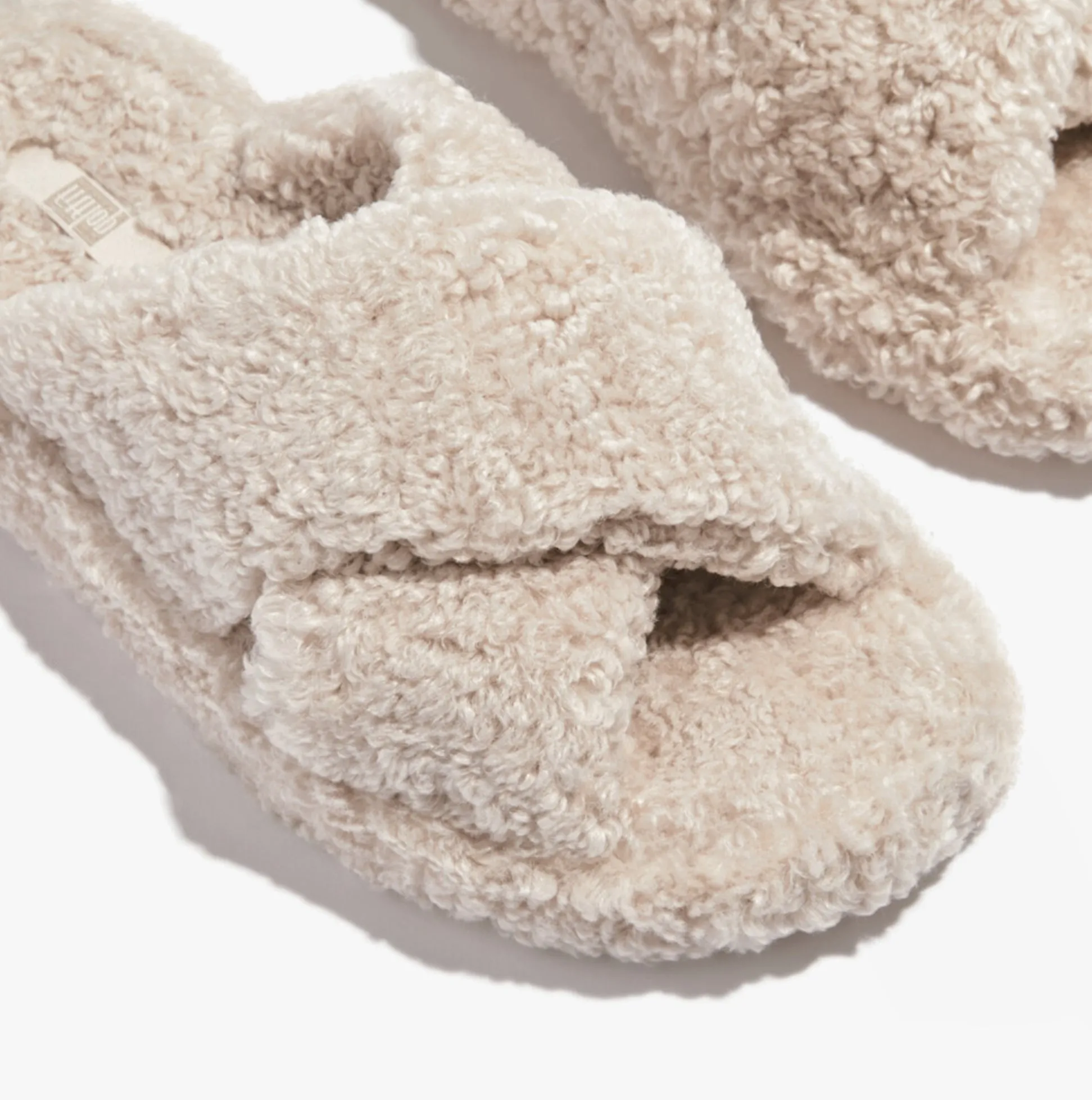 FitFlop iQUSHION D-LUXE Womens Cross Slides Milk Ice sold by House of Slippers product image thumbnail 5