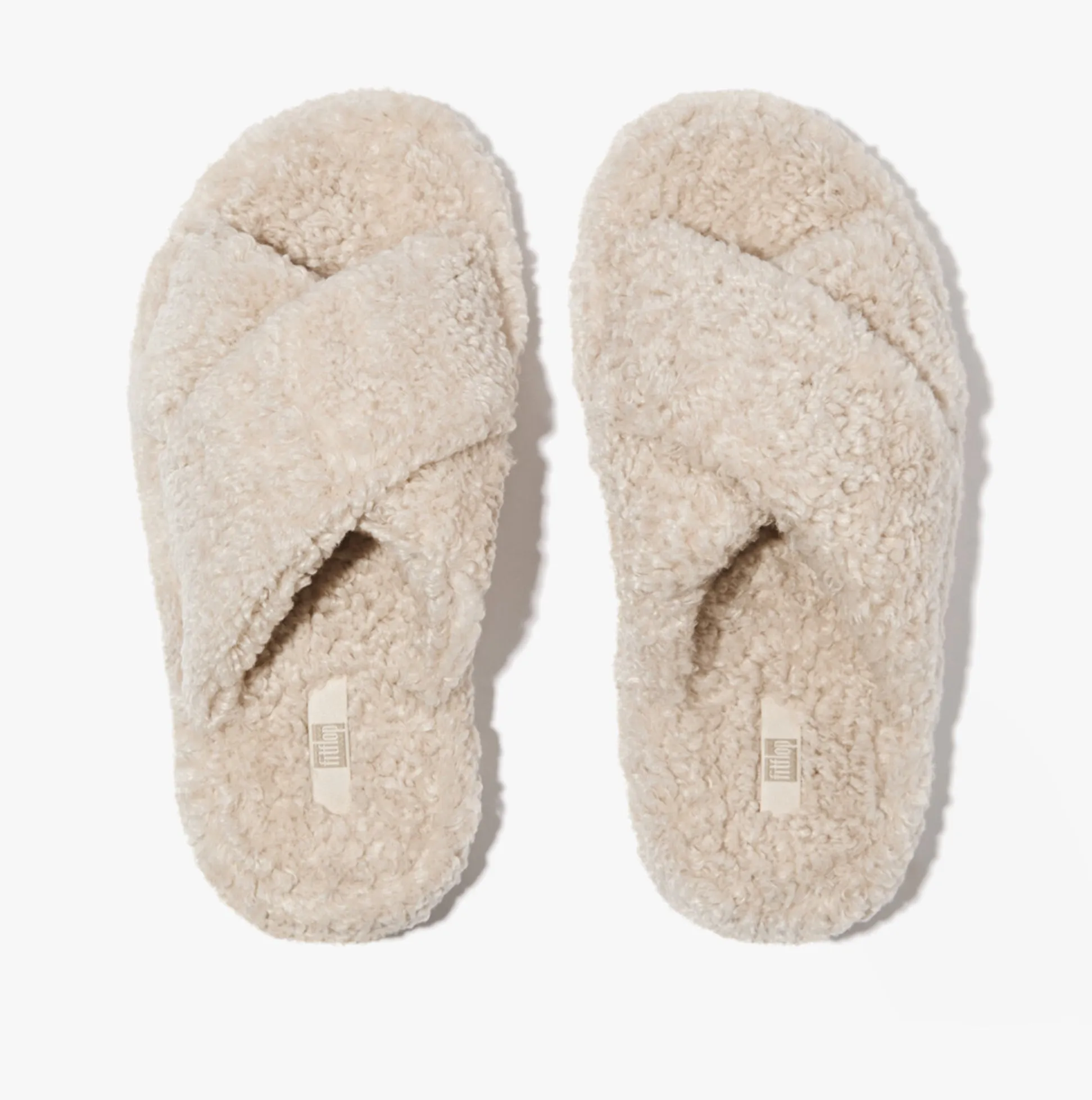 FitFlop iQUSHION D-LUXE Womens Cross Slides Milk Ice sold by House of Slippers product image thumbnail 2