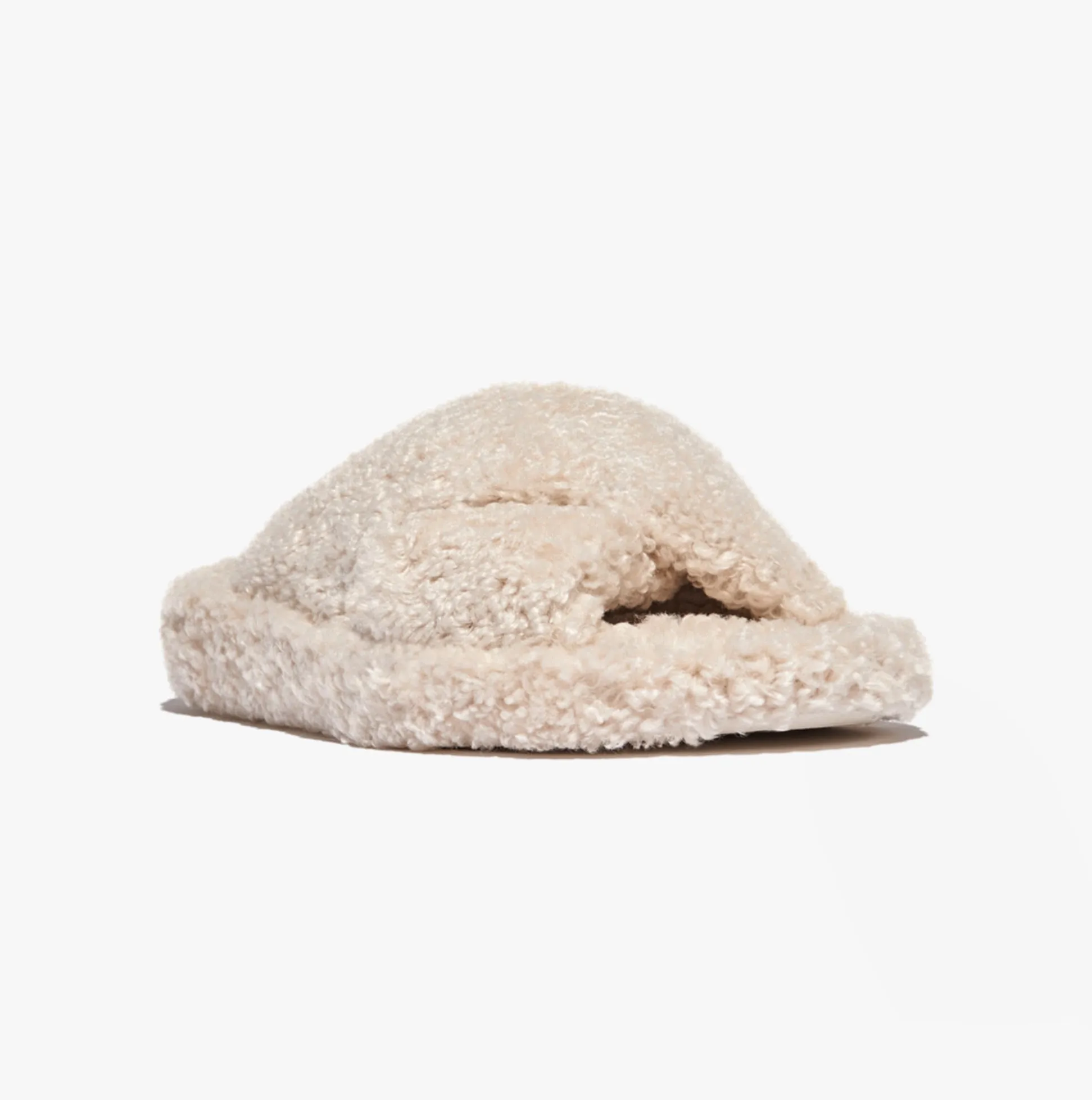 FitFlop iQUSHION D-LUXE Womens Cross Slides Milk Ice sold by House of Slippers product image thumbnail 4