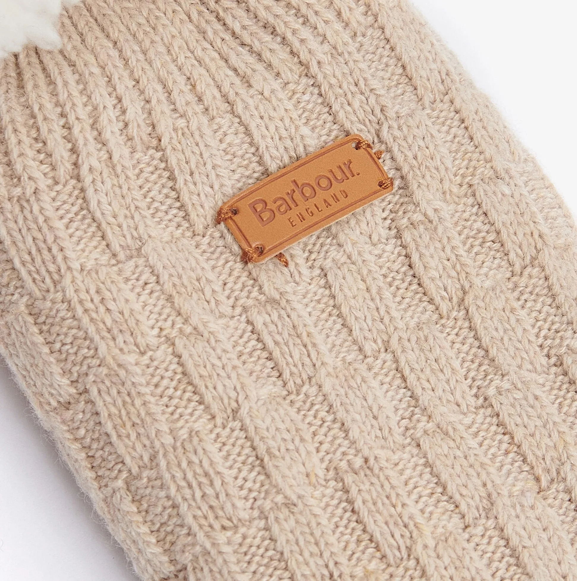 Barbour CABLE KNIT LOUNGE Socks Womens Socks Oatmeal sold by House of Slippers product image thumbnail 5