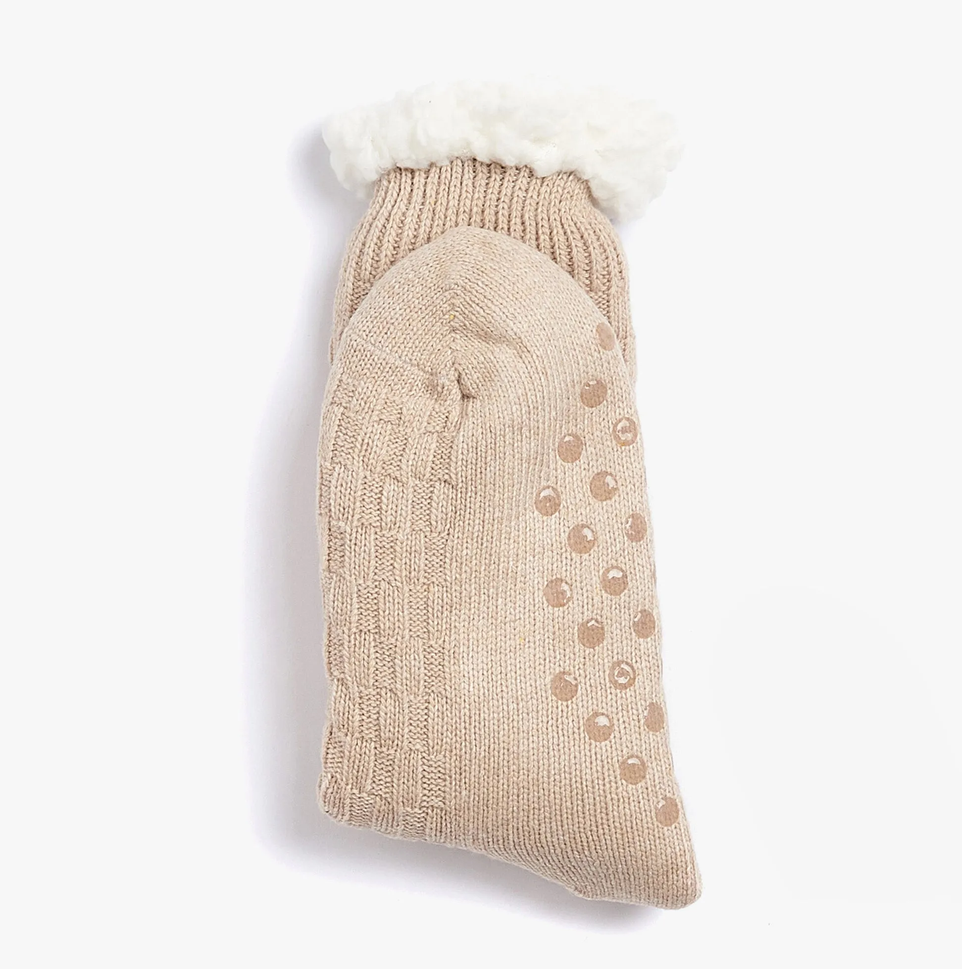 Barbour CABLE KNIT LOUNGE Socks Womens Socks Oatmeal sold by House of Slippers product image thumbnail 2