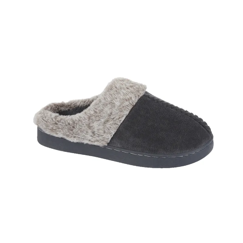 Jo & Joe TRIXIE Womens Slippers Charcoal sold by House of Slippers