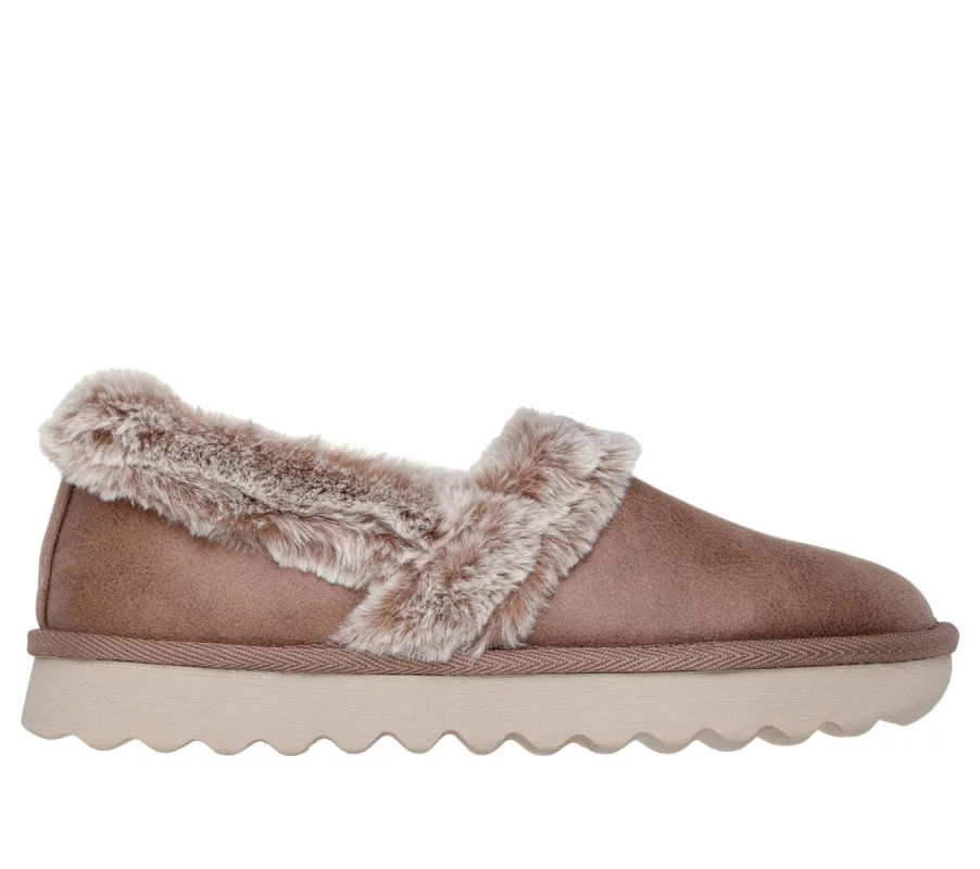 Skechers 169027/TPE COZY UP Womens Slippers Taupe sold by House of Slippers
