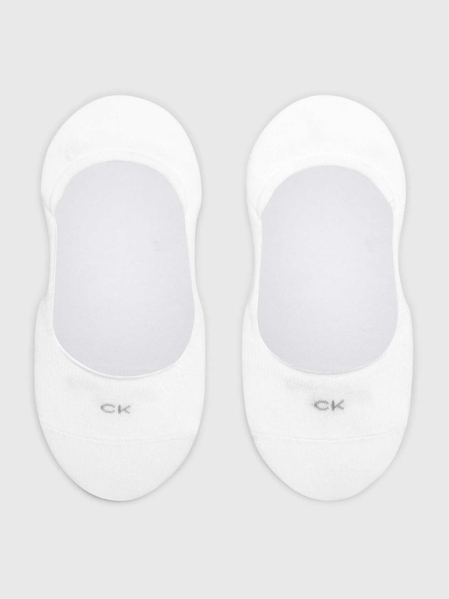 Calvin Klein 2 Pack Womens Invisible Socks White sold by House of Slippers