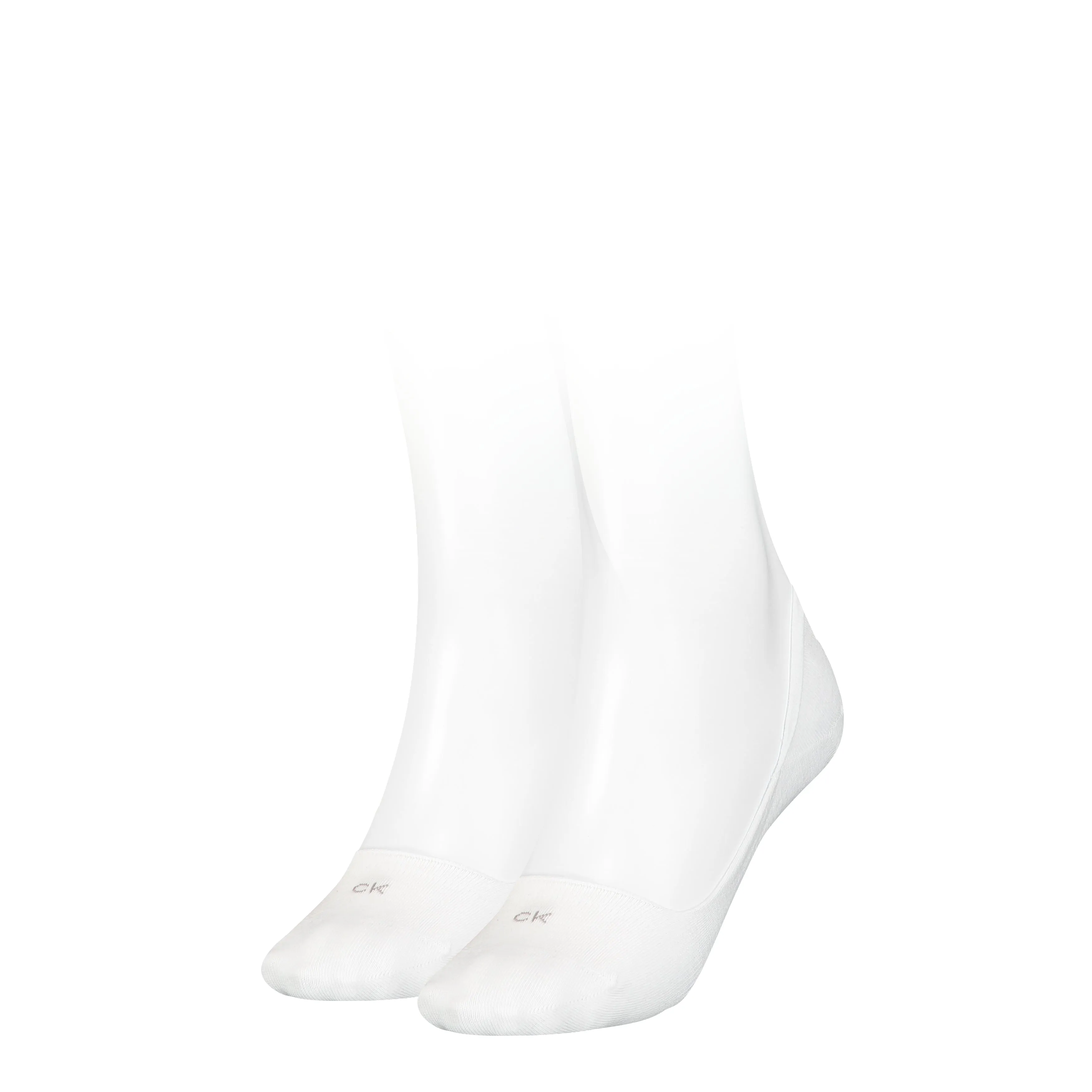 Calvin Klein 2 Pack Womens Invisible Socks White sold by House of Slippers product image thumbnail 2