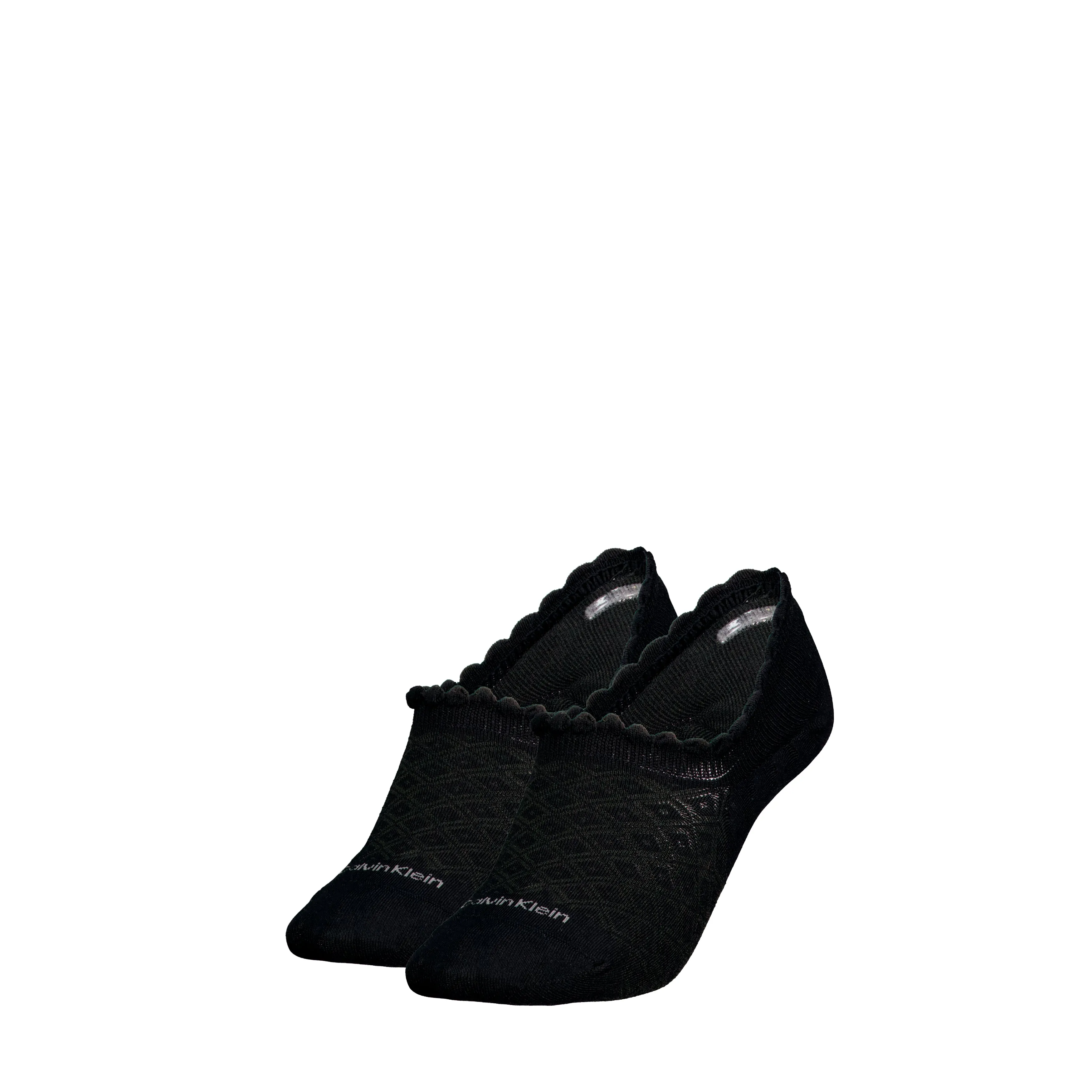 Calvin Klein 2 Pack Womens Invisible Socks Black sold by House of Slippers