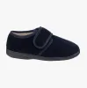 Fleet & Foster SAM Mens Velour Full Slippers Navy sold by House of Slippers
