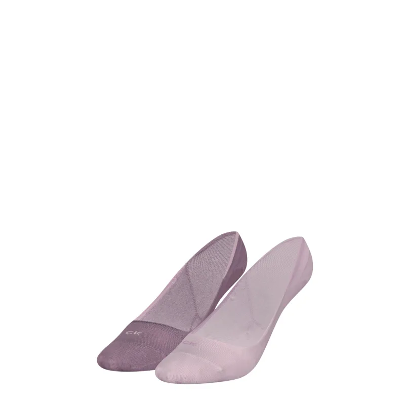 Calvin Klein 2 Pack Womens Invisible Socks Lilac sold by House of Slippers