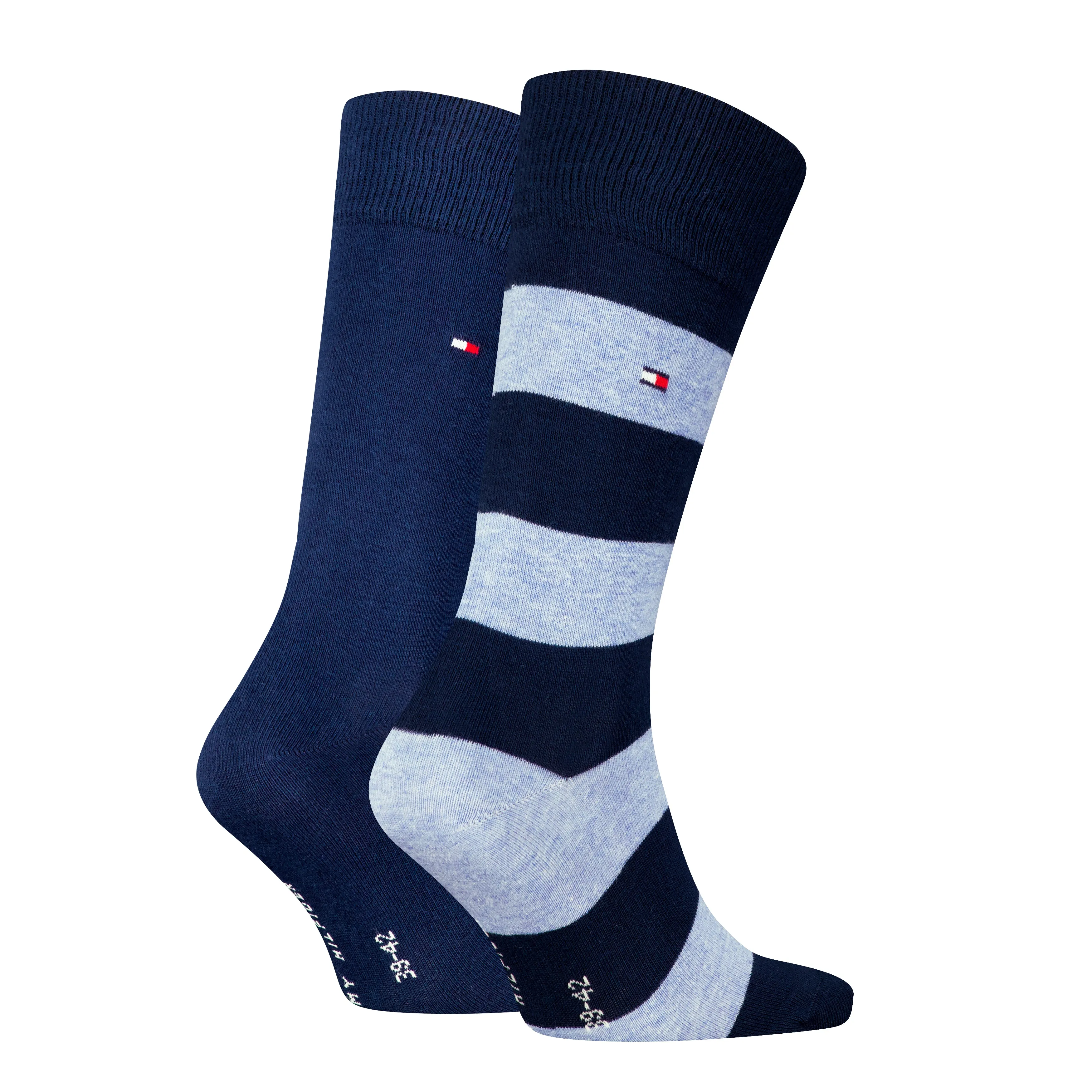 Tommy Hilfiger 2 Pack Mens Crew Stripe Socks Light Blue sold by House of Slippers product image thumbnail 3