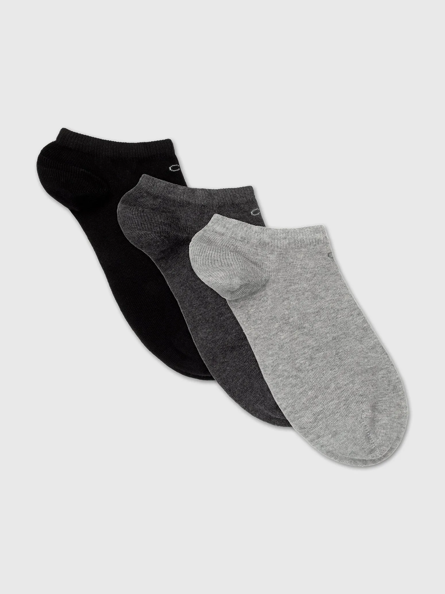 3 Pack Womens Ankle Trainer Socks Grey Combo sold by House of Slippers product image thumbnail 2