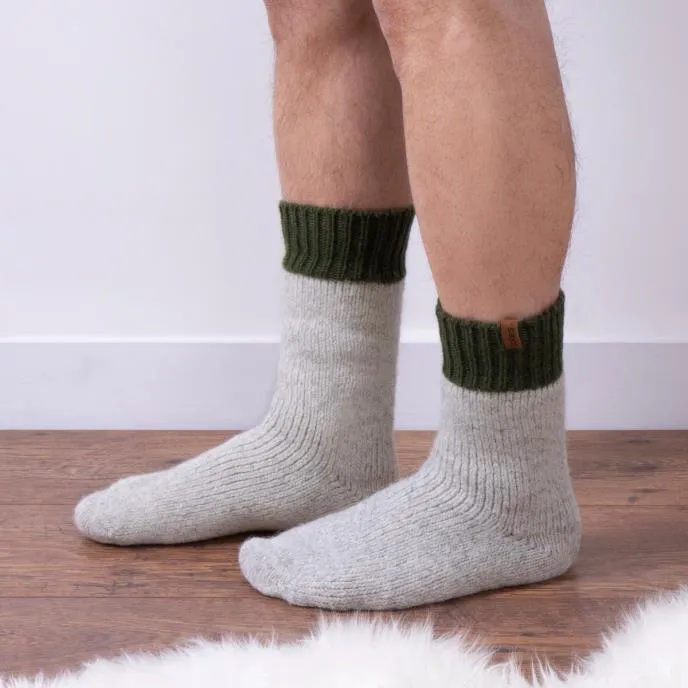 Totes Toasties Chunky Thermal Wool Blend Mens Socks Grey Multi sold by House of Slippers product image thumbnail 5