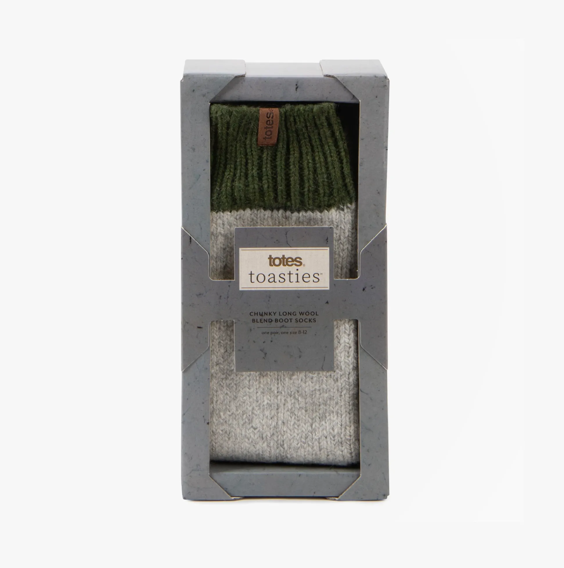 Totes Toasties Chunky Thermal Wool Blend Mens Socks Grey Multi sold by House of Slippers product image thumbnail 4