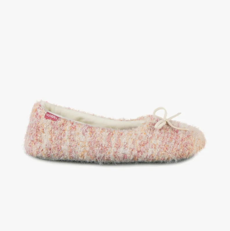 KNITTED BALLET Slippers Womens Pink sold by House of Slippers
