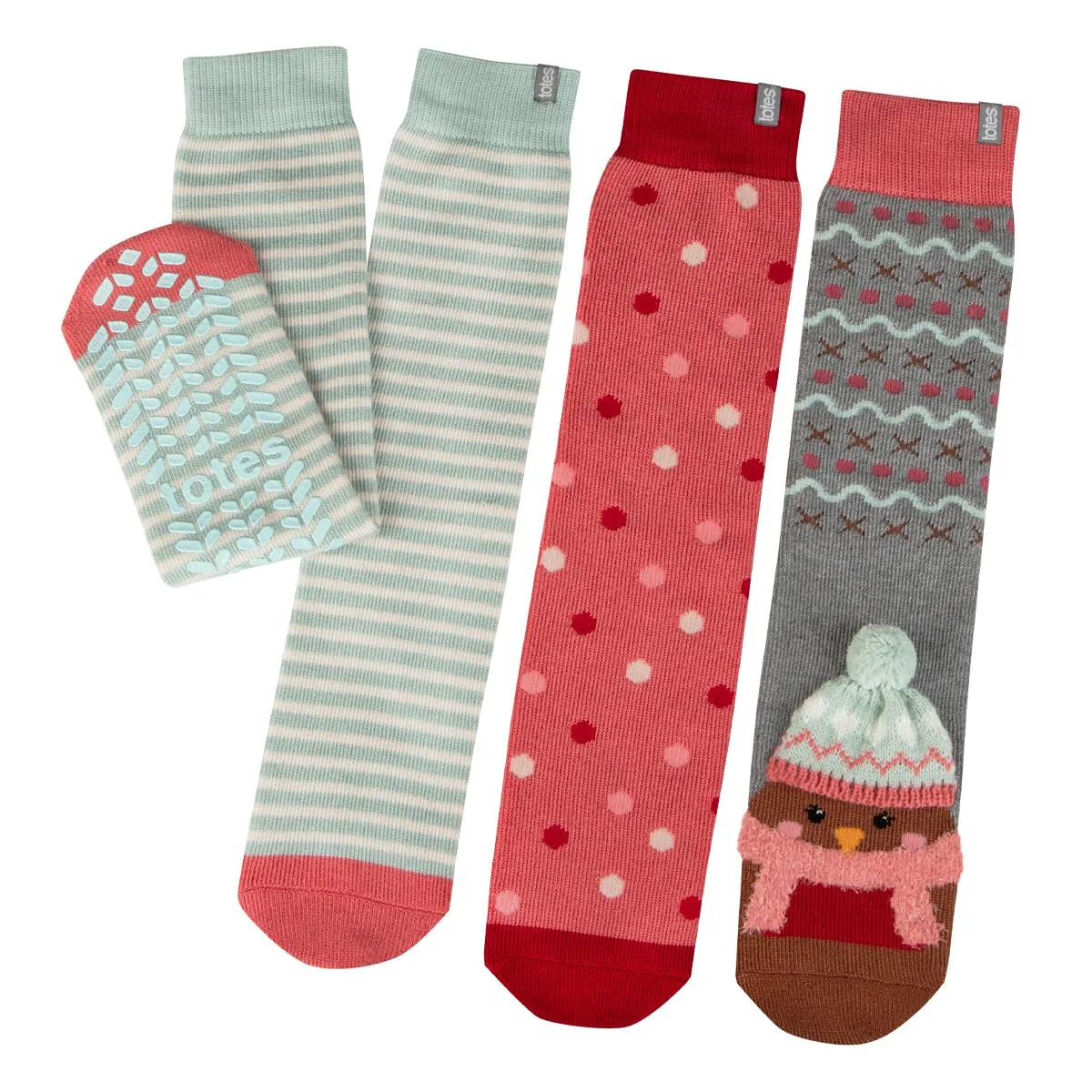 ORIGINAL SLIPPER SOCKS (TRIPLE PACK) Womens Robin sold by House of Slippers