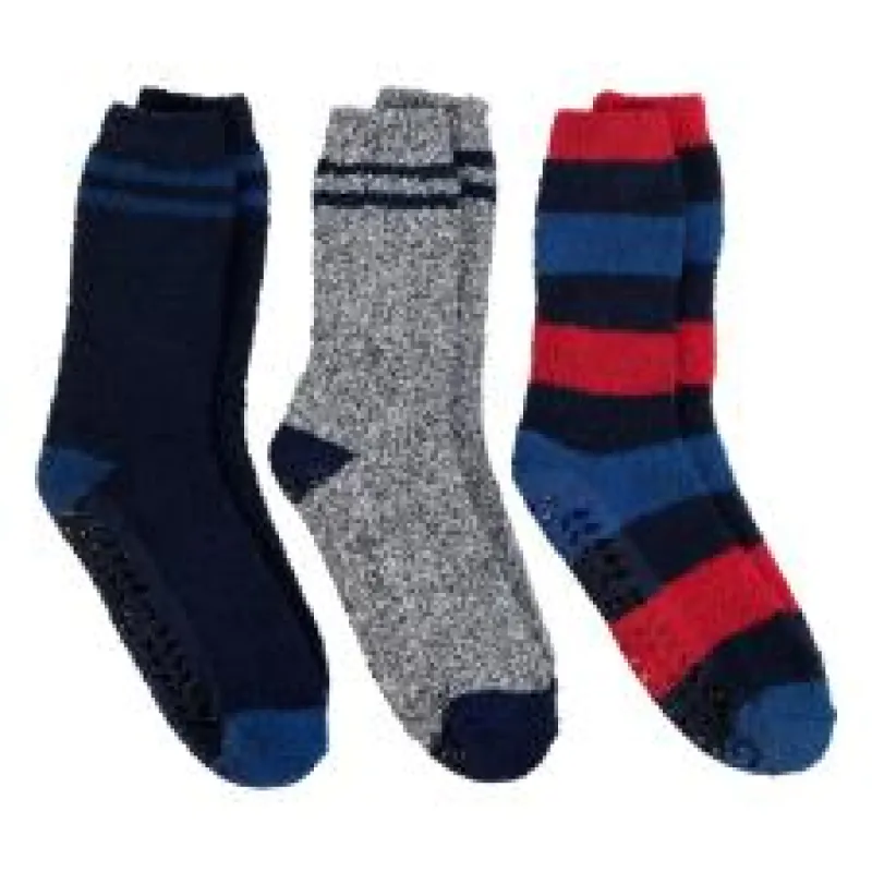 SUPER SOFT COSY SOCKS (TRIPLE PACK) Mens Socks Navy Mix sold by House of Slippers