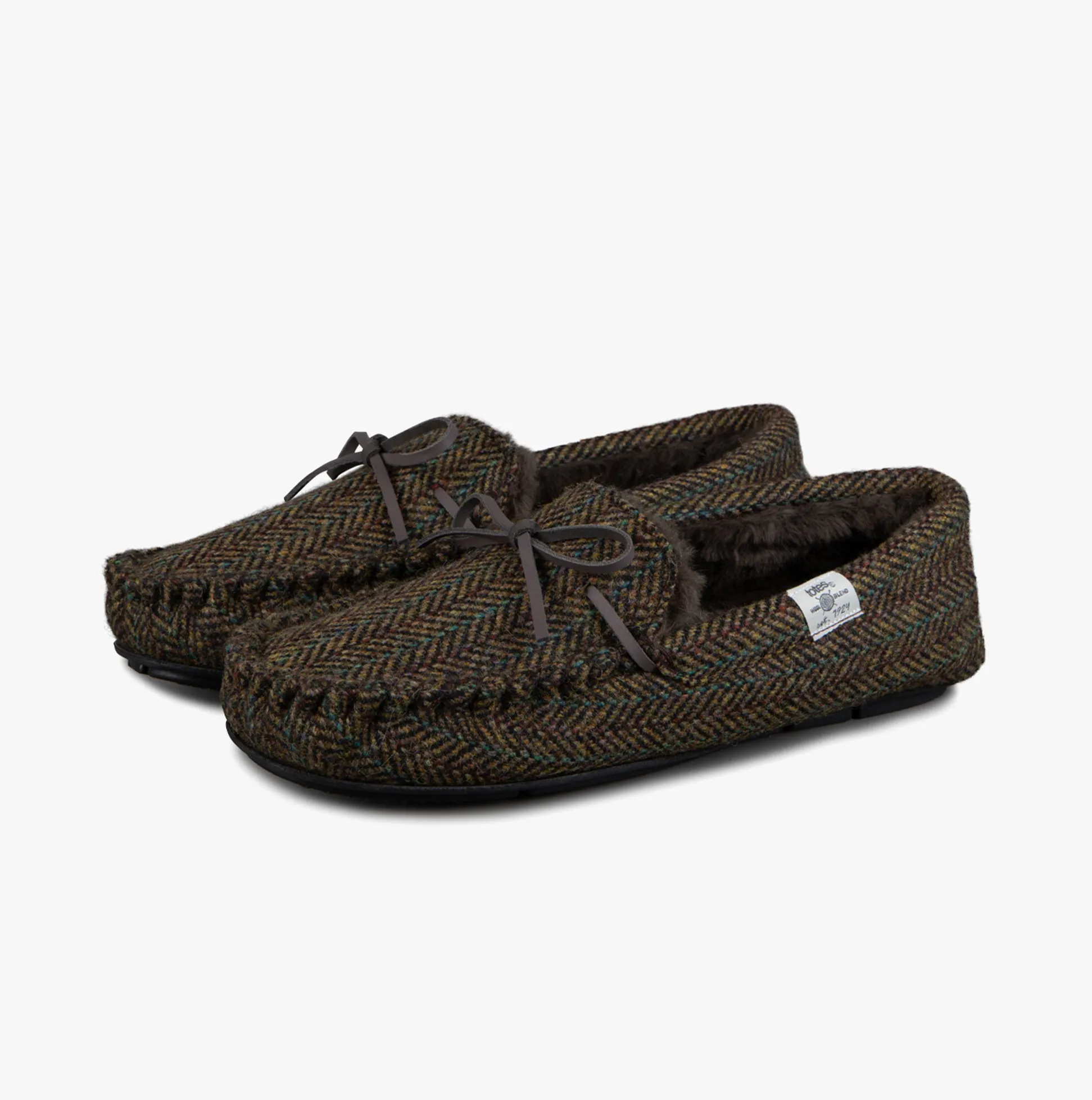 Totes Toasties WOVEN WOOL MIX MOCCASIN Slippers Mens Brown sold by House of Slippers product image thumbnail 3