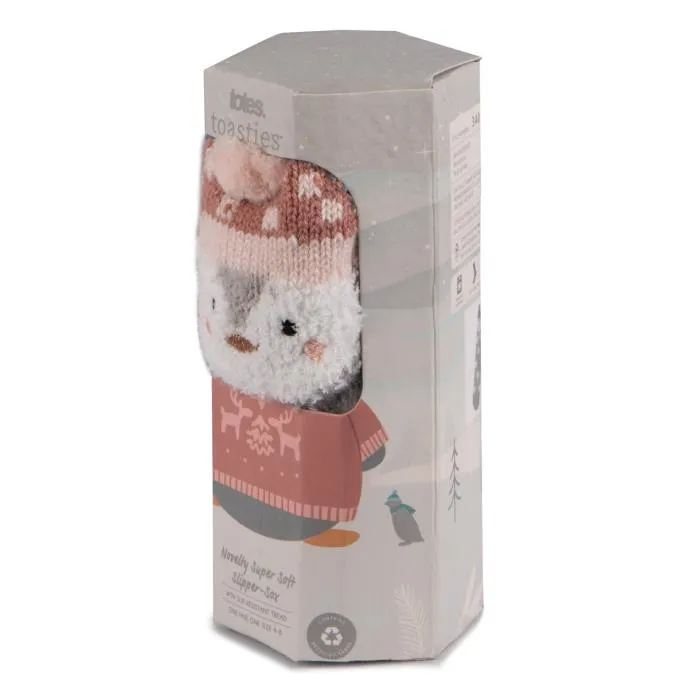 NOVELTY SUPER SOFT SLIPPER SOCKS Womens Socks Penguin sold by House of Slippers product image thumbnail 4