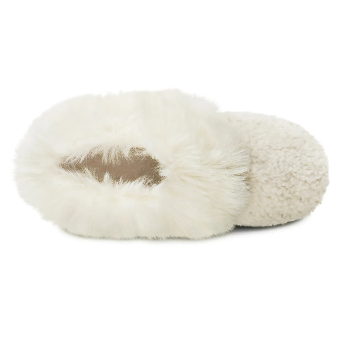 TEXTURED MULE ON CHUNKY SOLE Womens Mule Slippers Cream sold by House of Slippers product image thumbnail 4