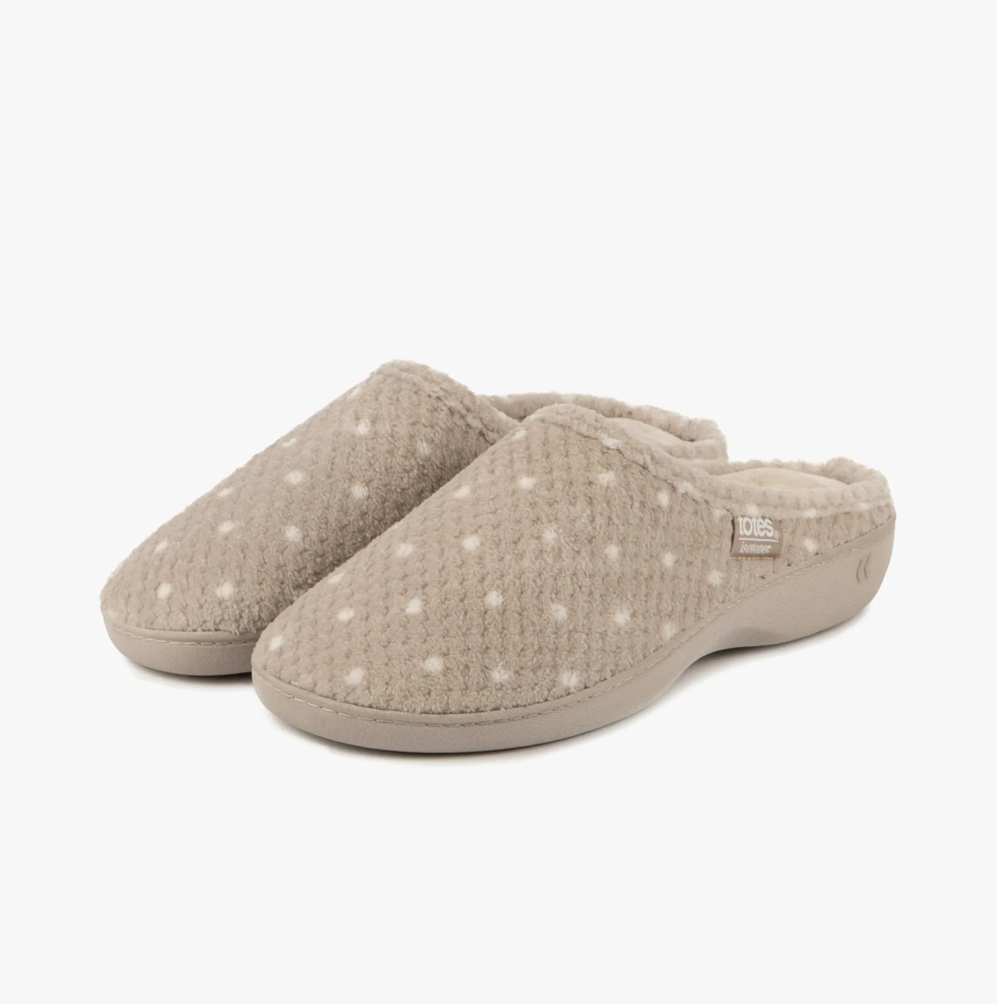 POPCORN TERRY MULE Womens Mule Slippers Natural Spot sold by House of Slippers product image thumbnail 2