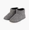 Totes Toasties KNITTED SHORT BOOT SLIPPER Mens Grey sold by House of Slippers