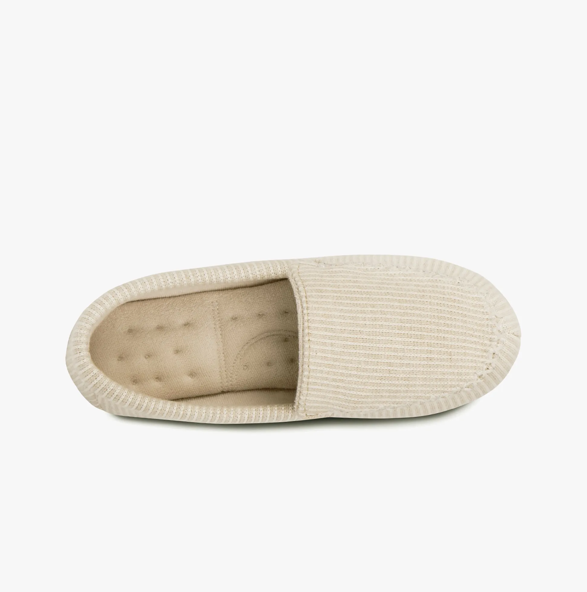 Totes Isotoner TEXTURED MOCCASIN Womens Moccasin Slippers Beige sold by House of Slippers product image thumbnail 5