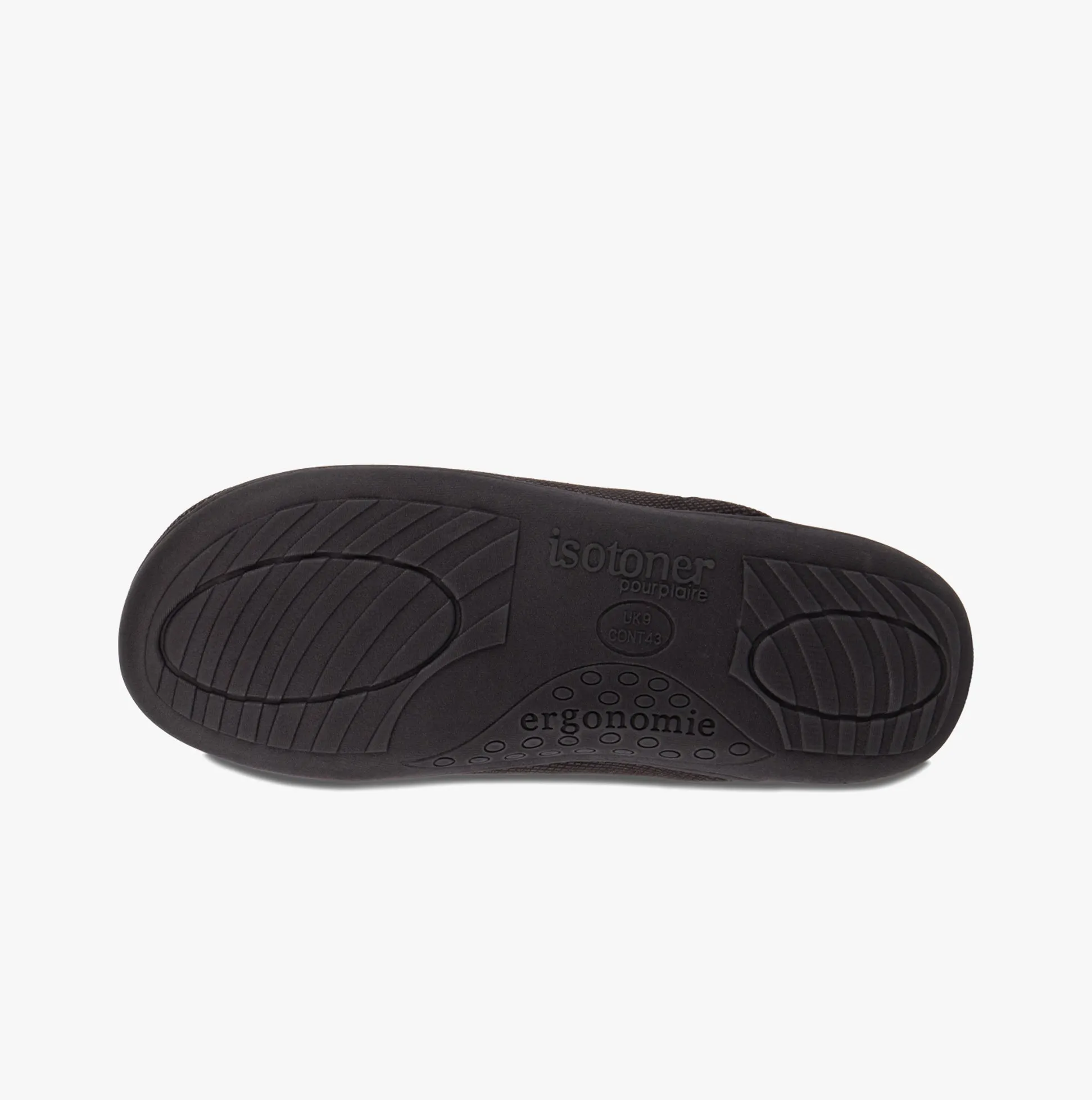 Totes Isotoner SQUARE PATTERNED SMART MULE Mens Mule Slippers Black sold by House of Slippers product image thumbnail 3