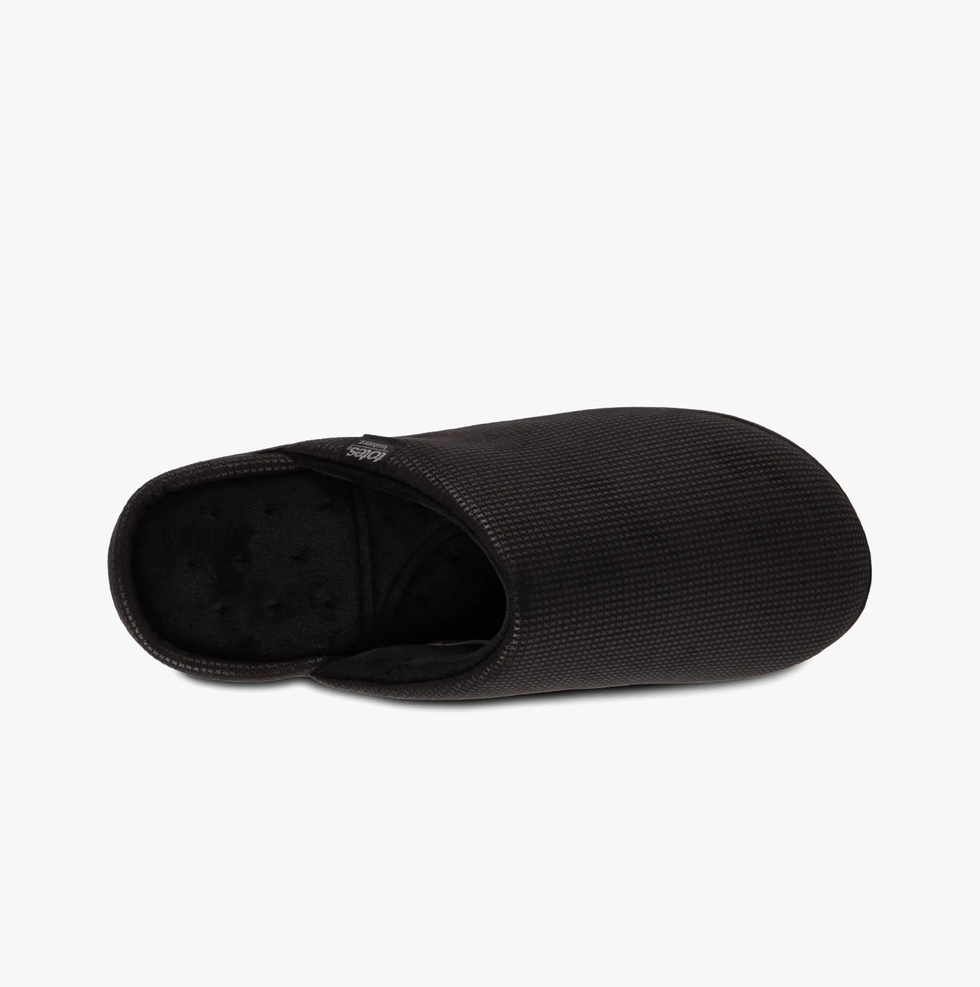 Totes Isotoner SQUARE PATTERNED SMART MULE Mens Mule Slippers Black sold by House of Slippers product image thumbnail 4
