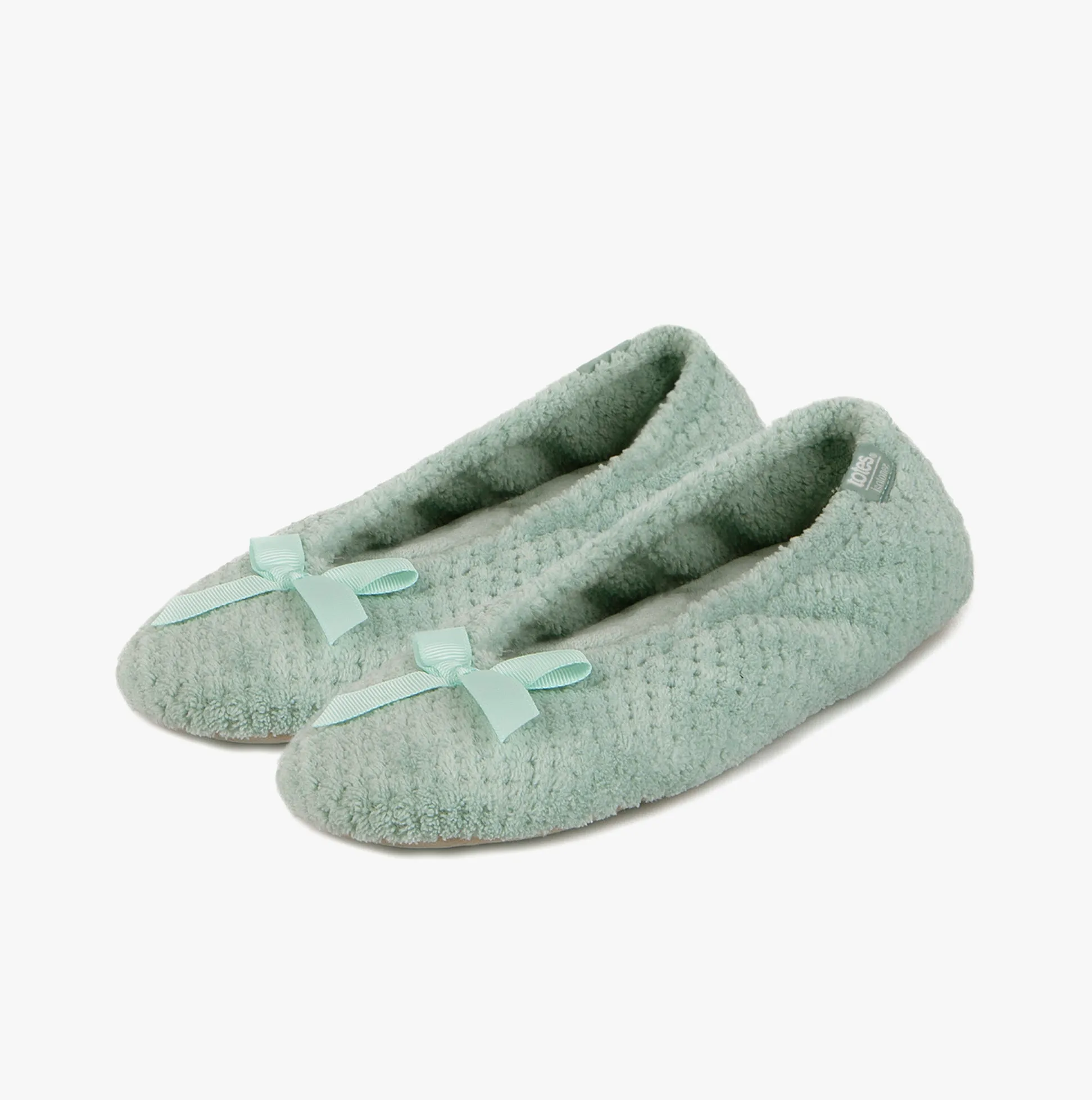 Totes Isotoner POPCORN TERRY BALLET Womens Ballet Slippers Mint sold by House of Slippers product image thumbnail 3