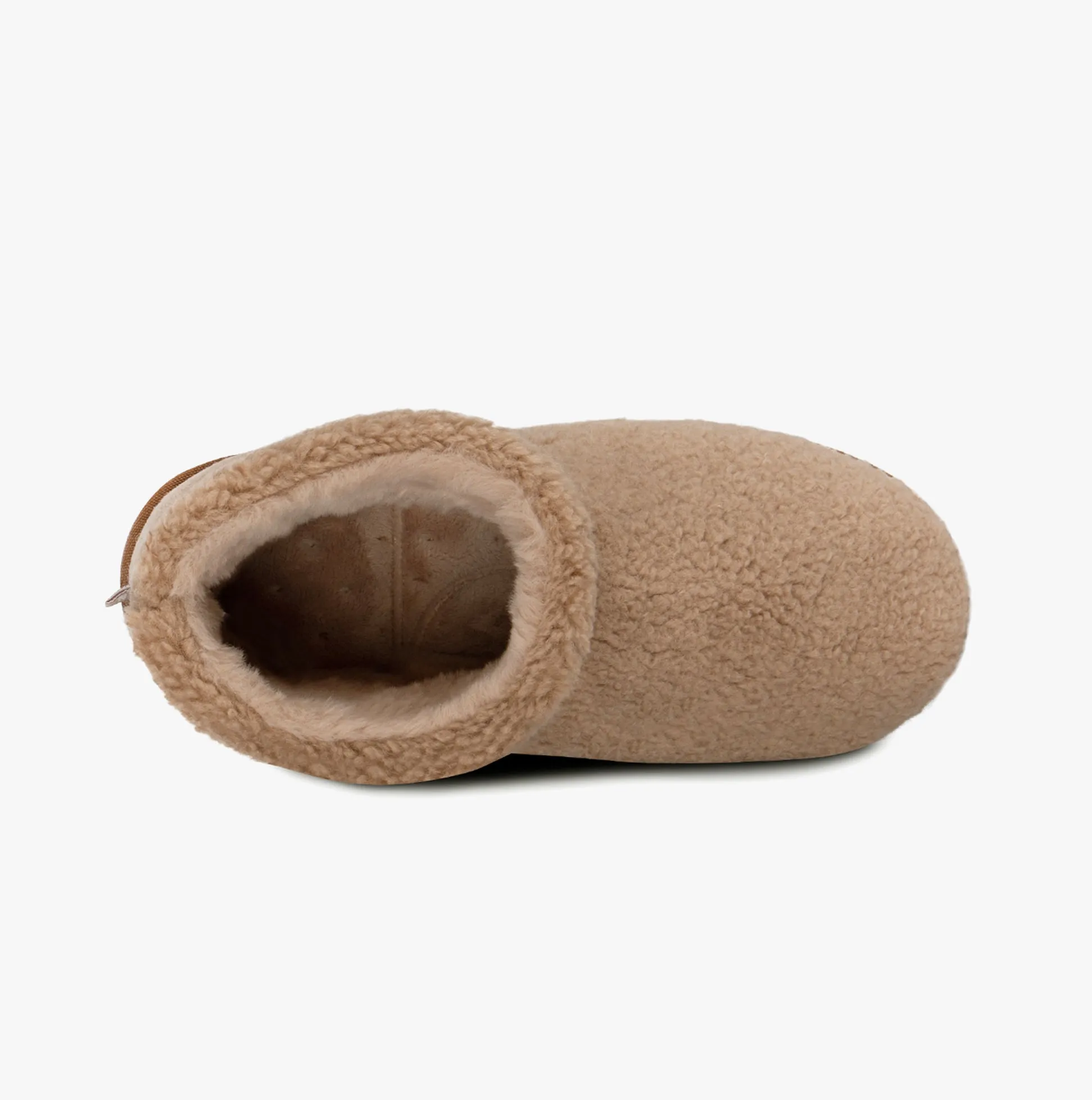 Totes Isotoner CURLY FUR BOOT Womens Bootie Slippers Natural sold by House of Slippers product image thumbnail 5