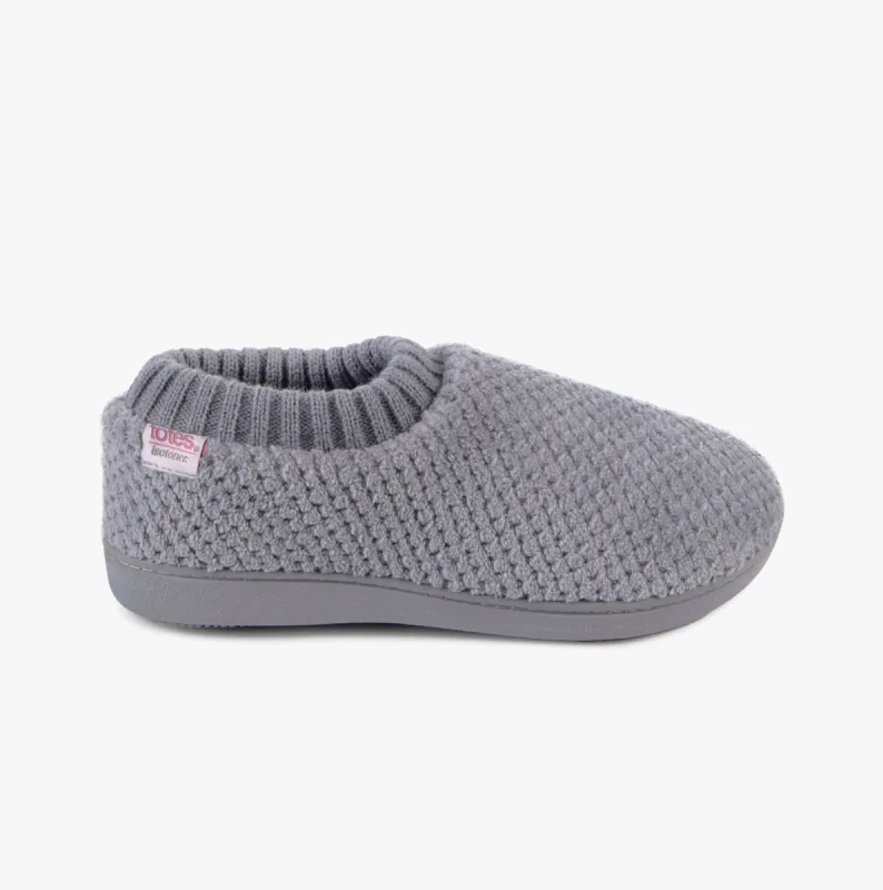 POPCORN FULL BACK BOOTIE Womens Bootie Slippers Grey made by House of Slippers