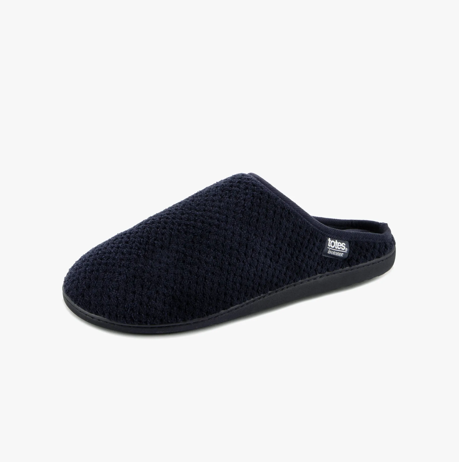 Totes Isotoner SWEPT BACK POPCORN MULE Mens Mule Slippers Navy sold by House of Slippers product image thumbnail 3