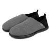 Totes Isotoner ISOFLEX FELT FULL BACK Mens Full Back Slippers Grey/Black sold by House of Slippers