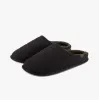 SPORT QUILTED MULE WITH COSY LINING Mens Mule Slippers Black sold by House of Slippers