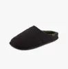 SPORT QUILTED MULE WITH COSY LINING Mens Mule Slippers Black sold by House of Slippers