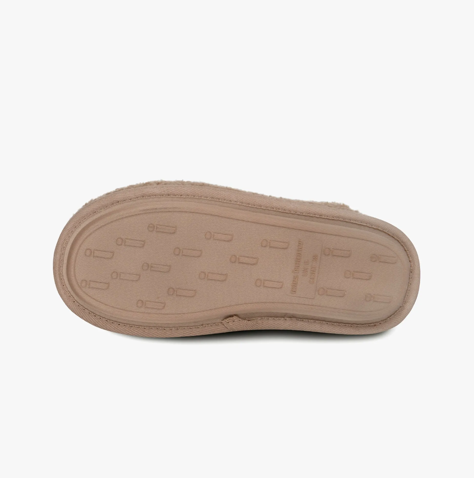 CURLY FUR MULE Womens Mule Slippers Natural sold by House of Slippers product image thumbnail 4