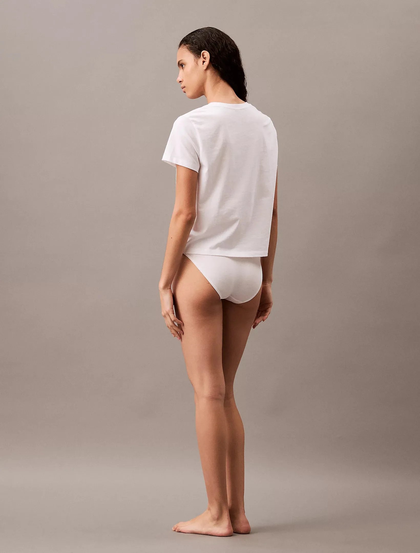 Calvin Klein COTTON TEES Womens T Shirt White sold by House of Slippers product image thumbnail 4