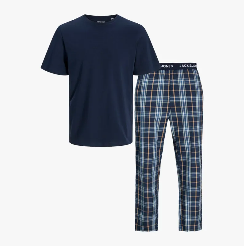 Jack & Jones LUCA SS Mens T-Shirt And Pants Set Navy Blazer sold by House of Slippers